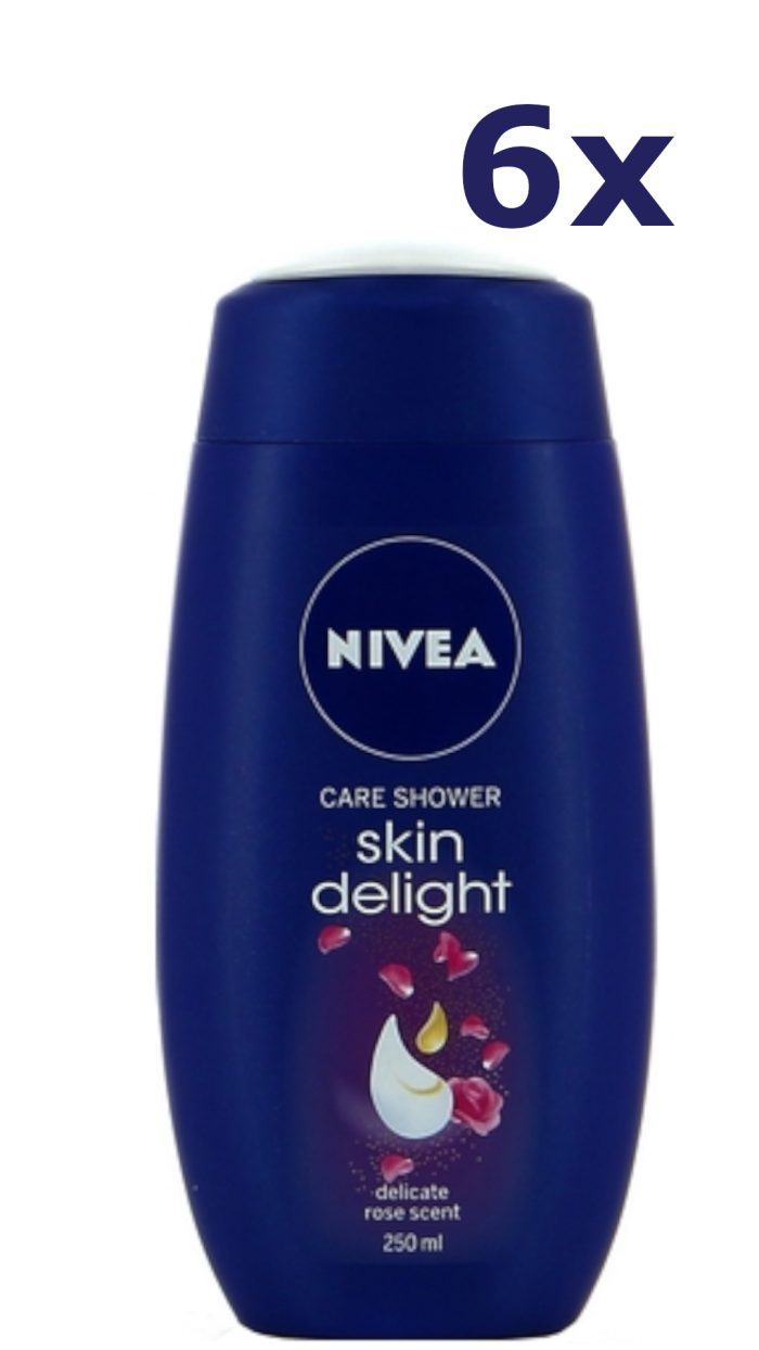 6x Nivea Douchegel - Skin Delight Delicate Rose 250ML