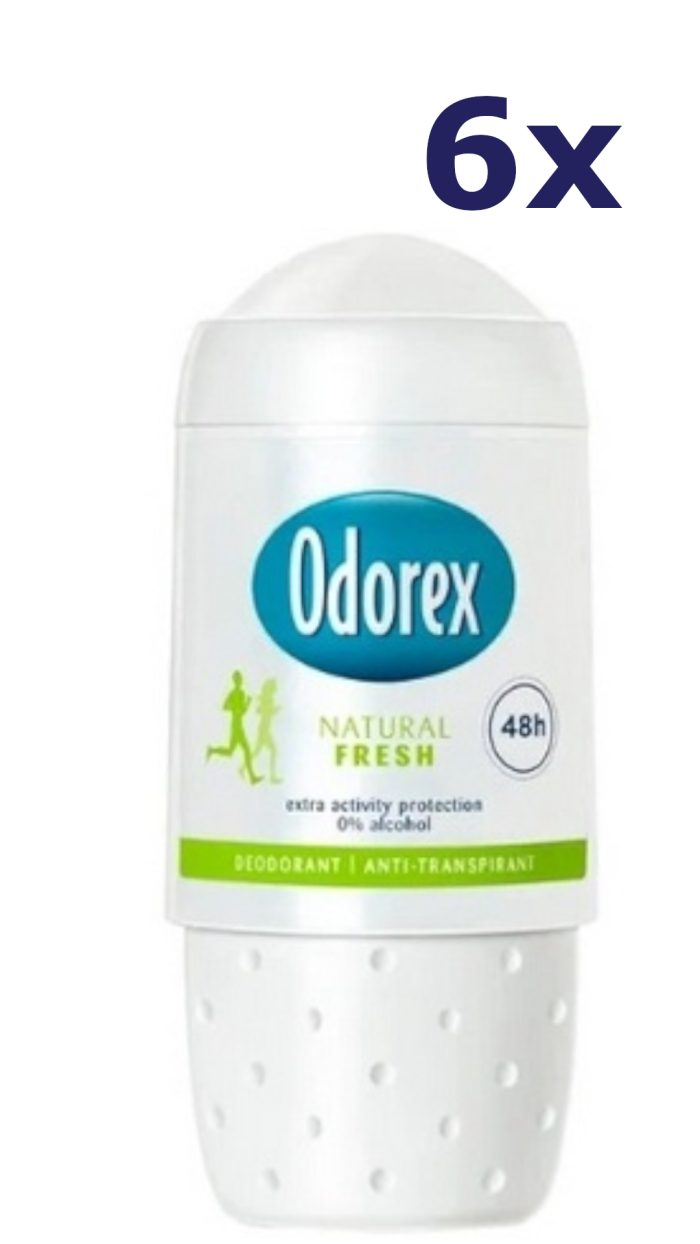 6x Odorex Deo Roll-on - Natuurlijk Fris 50 ml