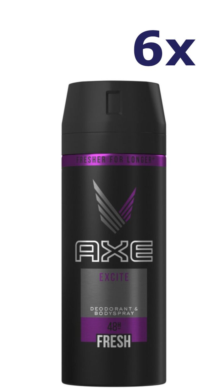 6x Axe Deospray - Excite 150 ml