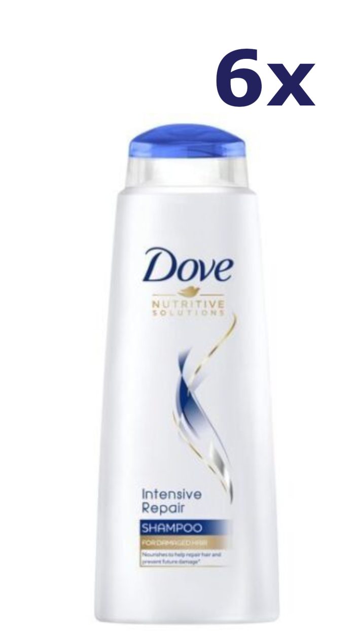 6x Dove Shampoo - Intense Repair 250 ml