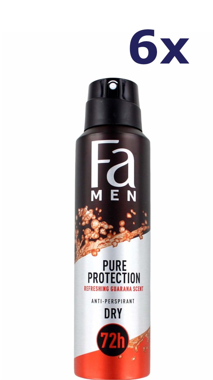 6x Fa Deodorant Spray 150ml Pure Protection Guarana