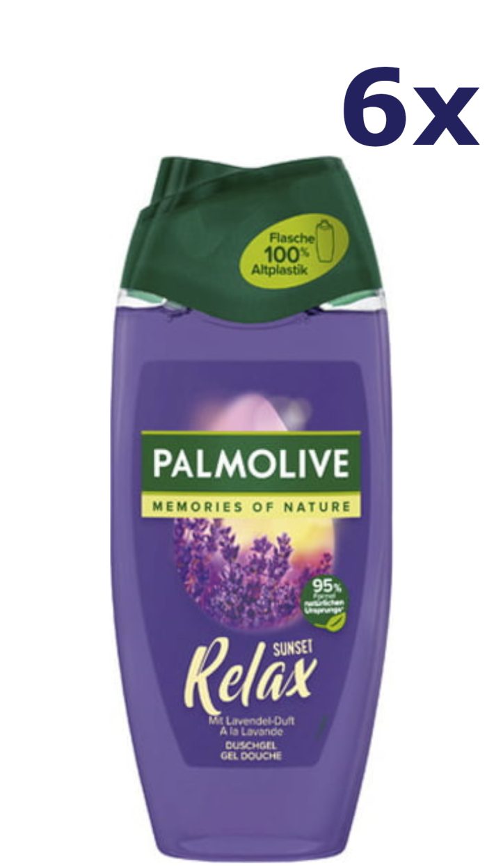 6x Palmolive Douchegel - Sunset Relax Lavendel 250ml