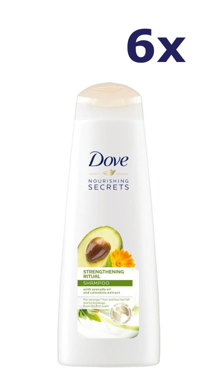 6x Dove Shampoo - Strengthening Ritual Avocado 250ml