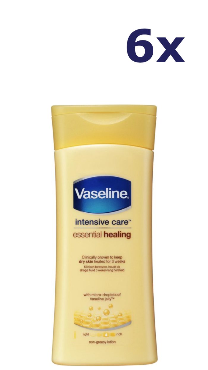 6x Vaseline Bodylotion – Essential Healing 200 ml