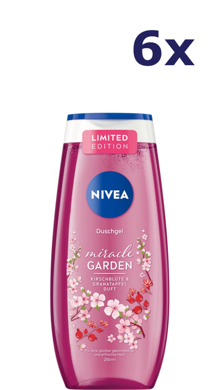 6x Nivea Douchegel – Kersenbloesem & Granaatappel 250 ml