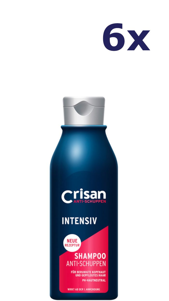 6x Crisan Shampoo 250ml Anti roos Intensiv