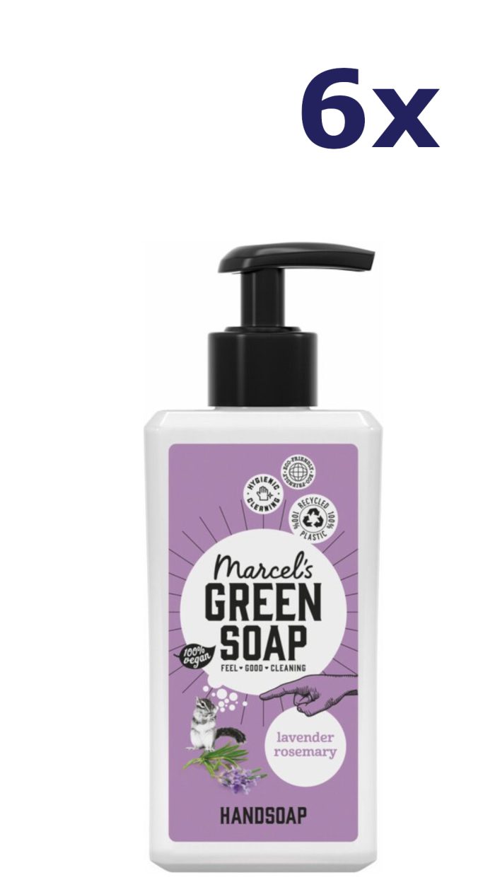 6x Green Soap Handzeep 250 ml Lavendel