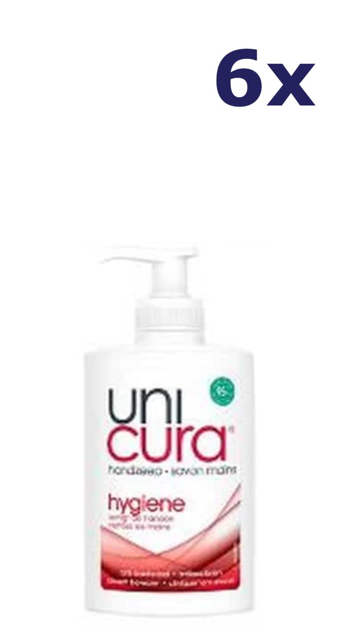 6x Unicura Handzeep - Pompje Hygiene 250 ml