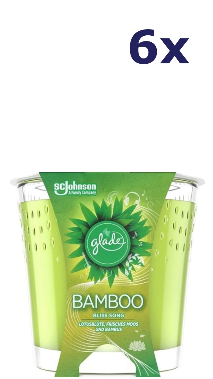 6x Glade Geurkaars – Bamboo Bliss Song 129 gr