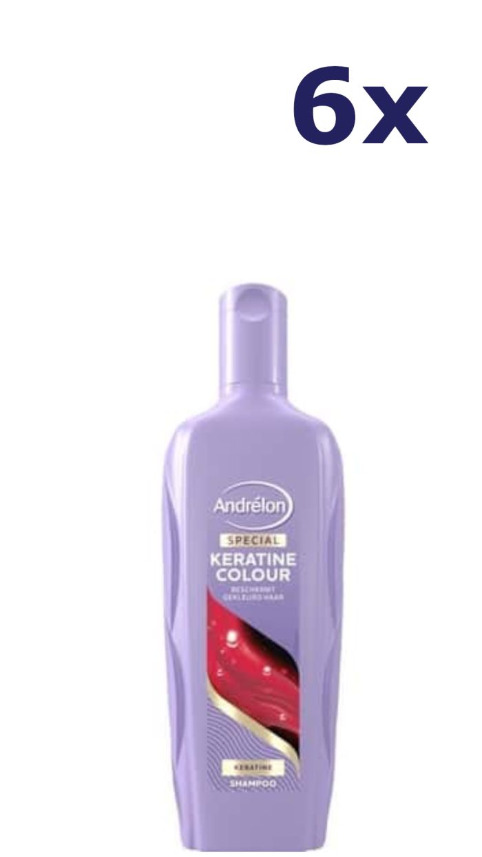 6x Andrelon Shampoo – Keratine Colour 300 ml