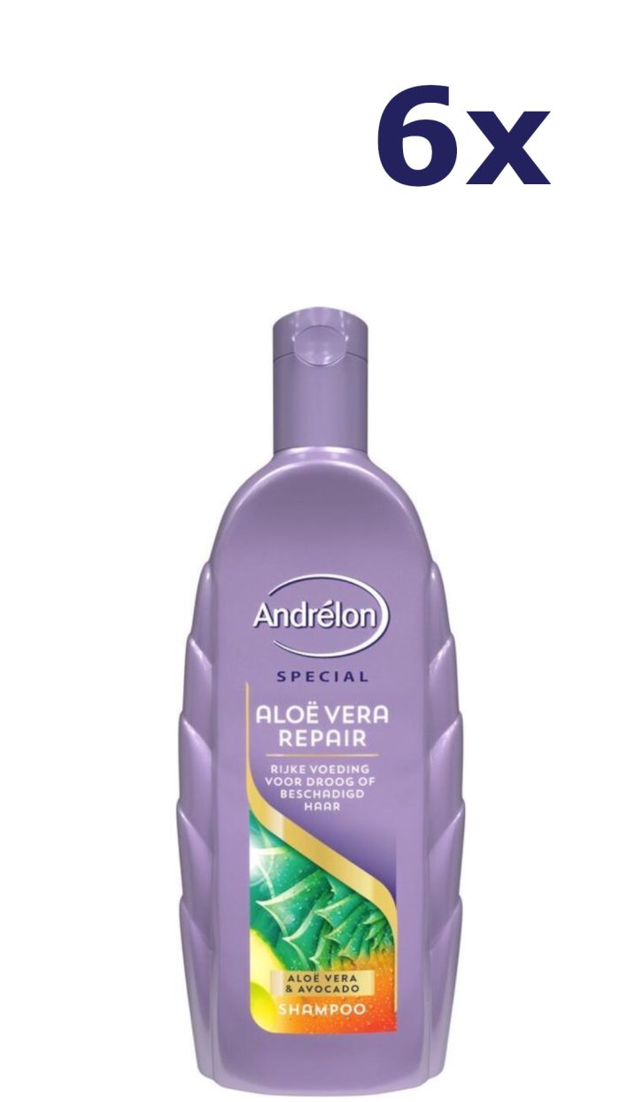 6x Andrelon Shampoo – Aloë Vera Repair 300 ml