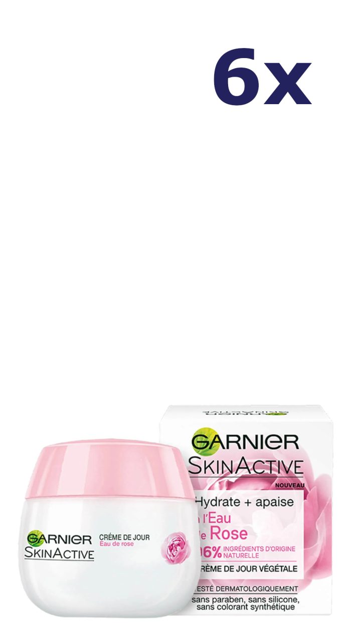 6x Garnier Skin Active - Dagcreme Rozenwater 50 ml