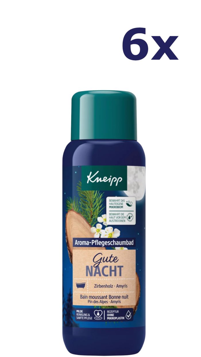 6x Kneipp badschuim Good Night, 400 ml