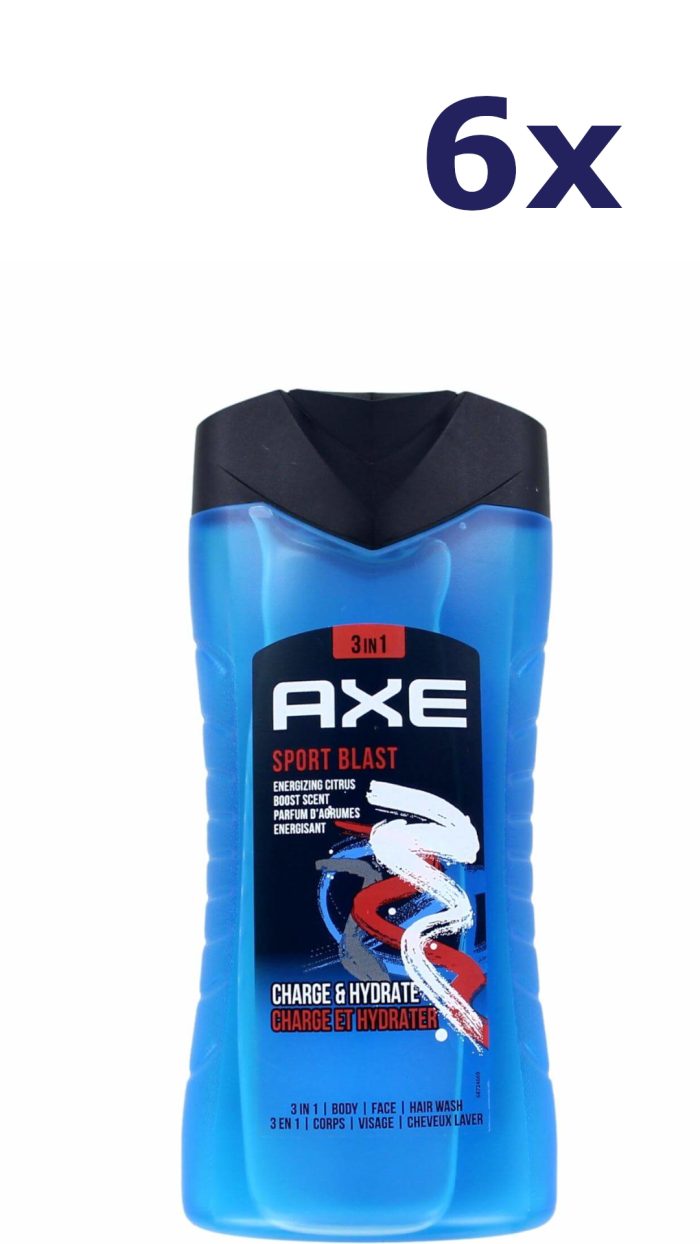 6x Axe Douchegel Sport Blast 250 ml