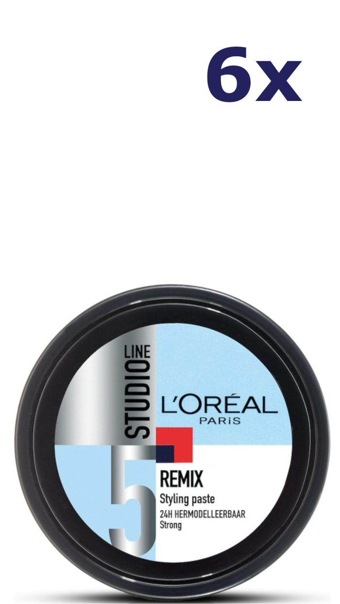 6x L’Oreal Studio Line – Haarwax Remix Strong Hold 150 ml