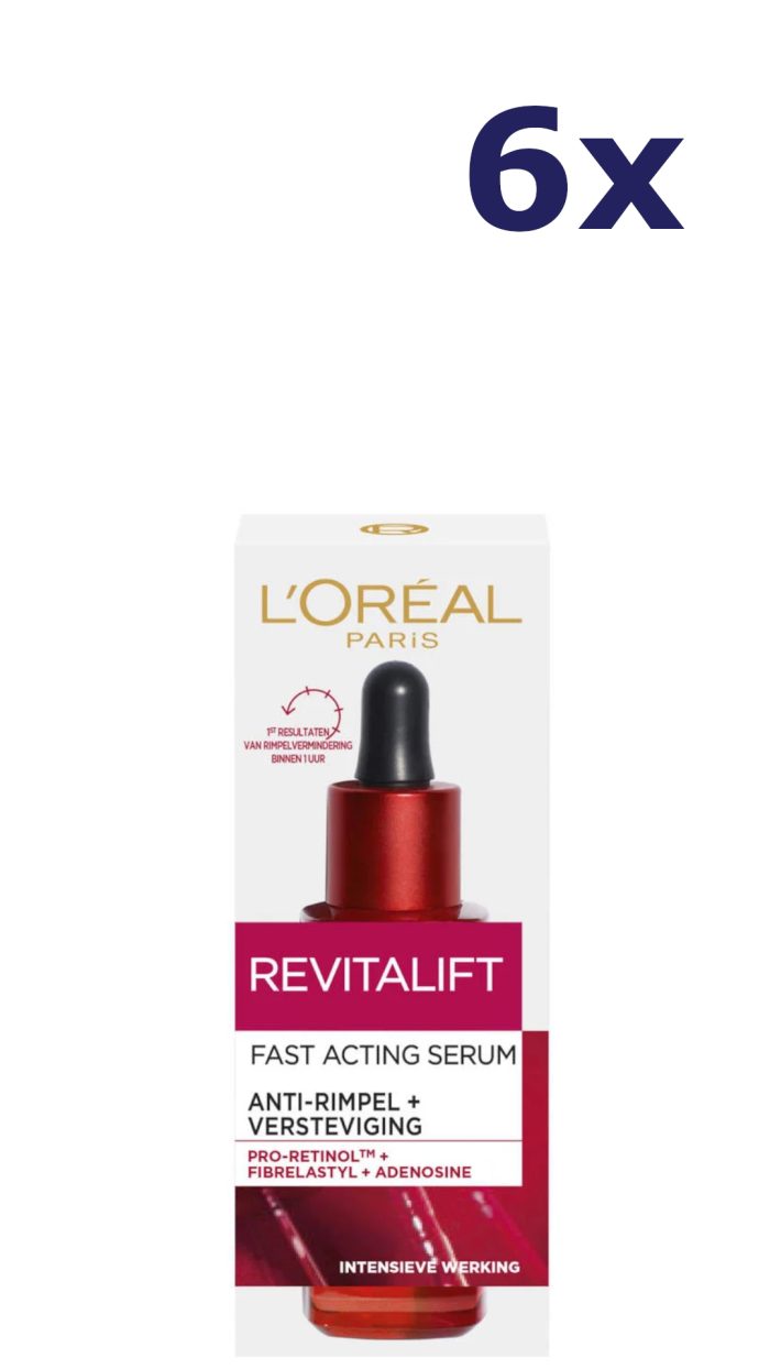 6x L'Oreal Skin Revitalift anti rimpel Serum