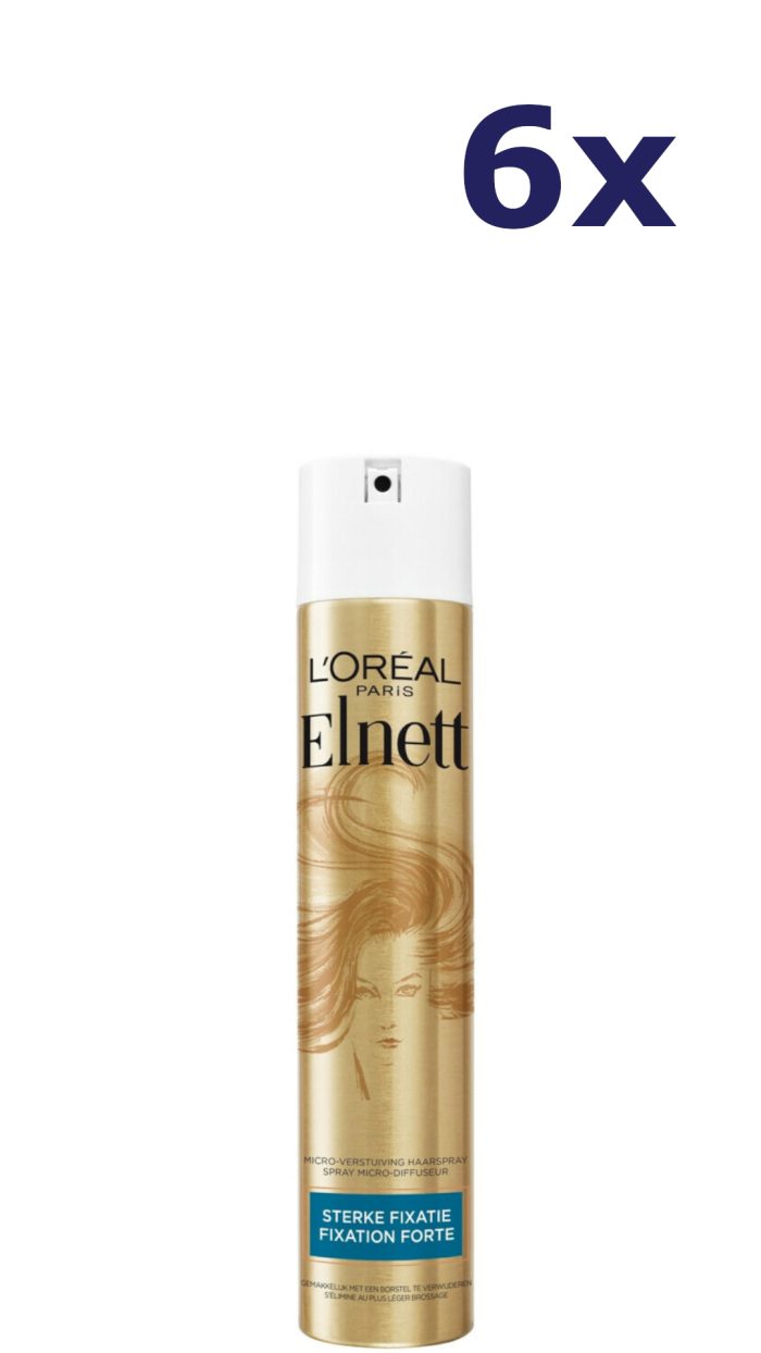 6x L’Oreal Elnett Haarspray – Satin Sterke Fixatie 300 ml