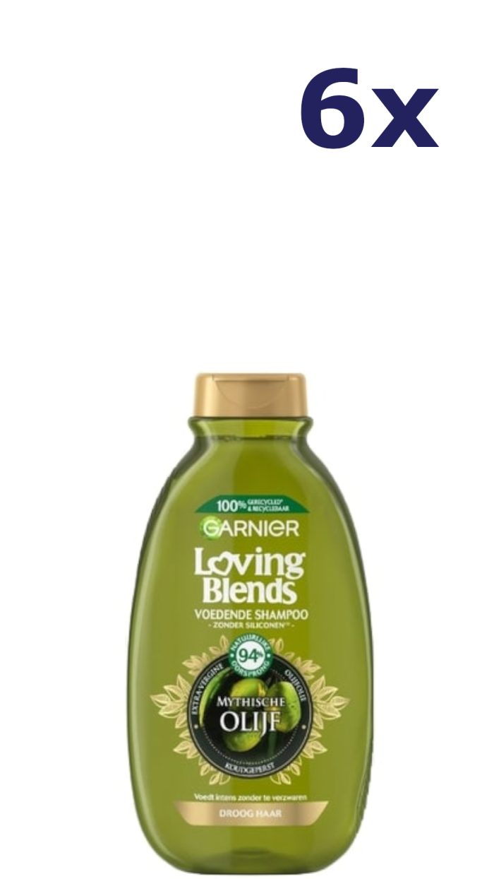 6x Garnier Loving Blends Mythische olijf Voedende Shampoo 300ML