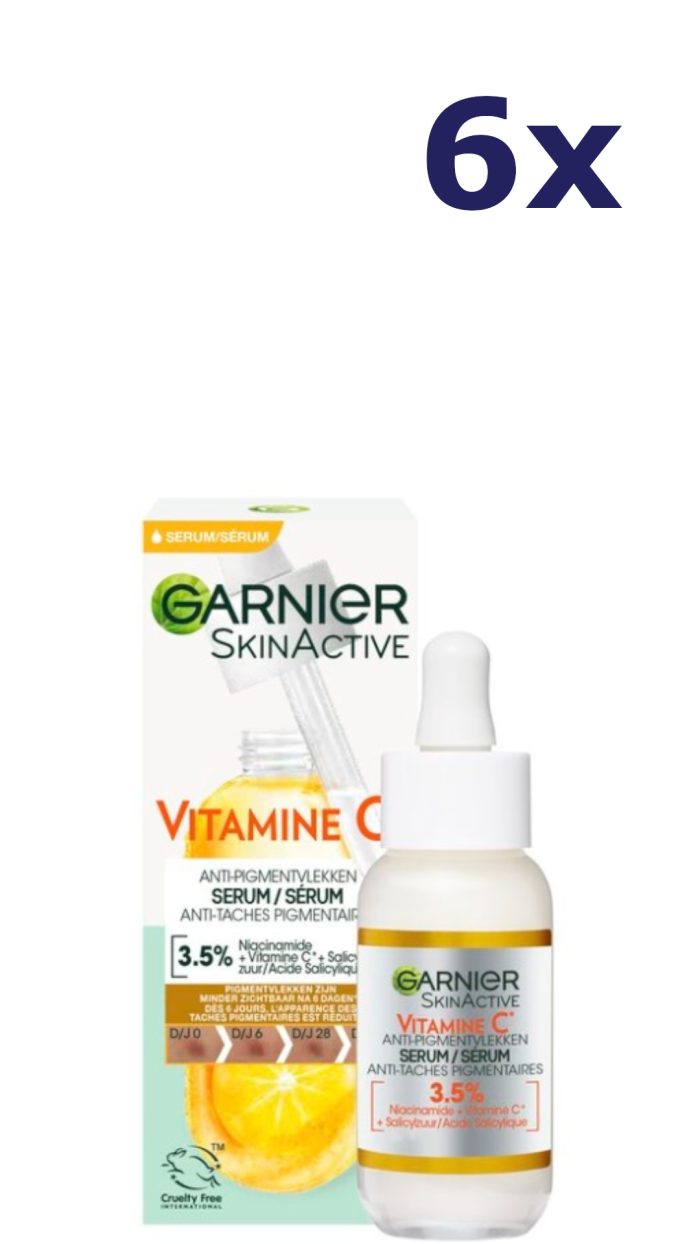 6x Garnier SkinActive Vitamine C Serum 3.5% 30ml