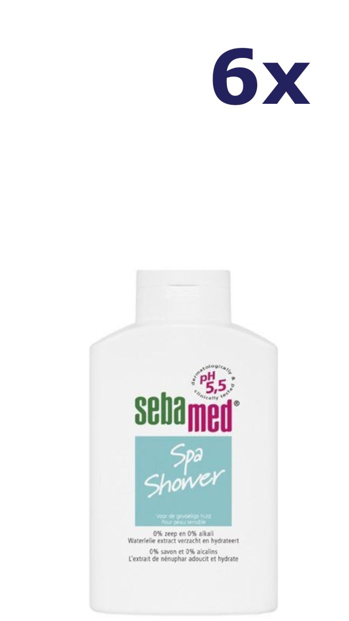 6x Seba Med Douchegel Spa Gevoelige Huid 400 ml