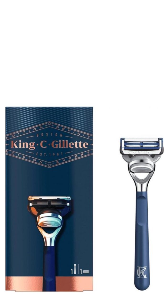 Gillette houder King C Blue + 1 mesje