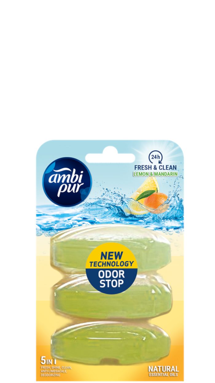 Ambi Pur Toiletblok Navulling Lemon & Mandarin 3 stuks