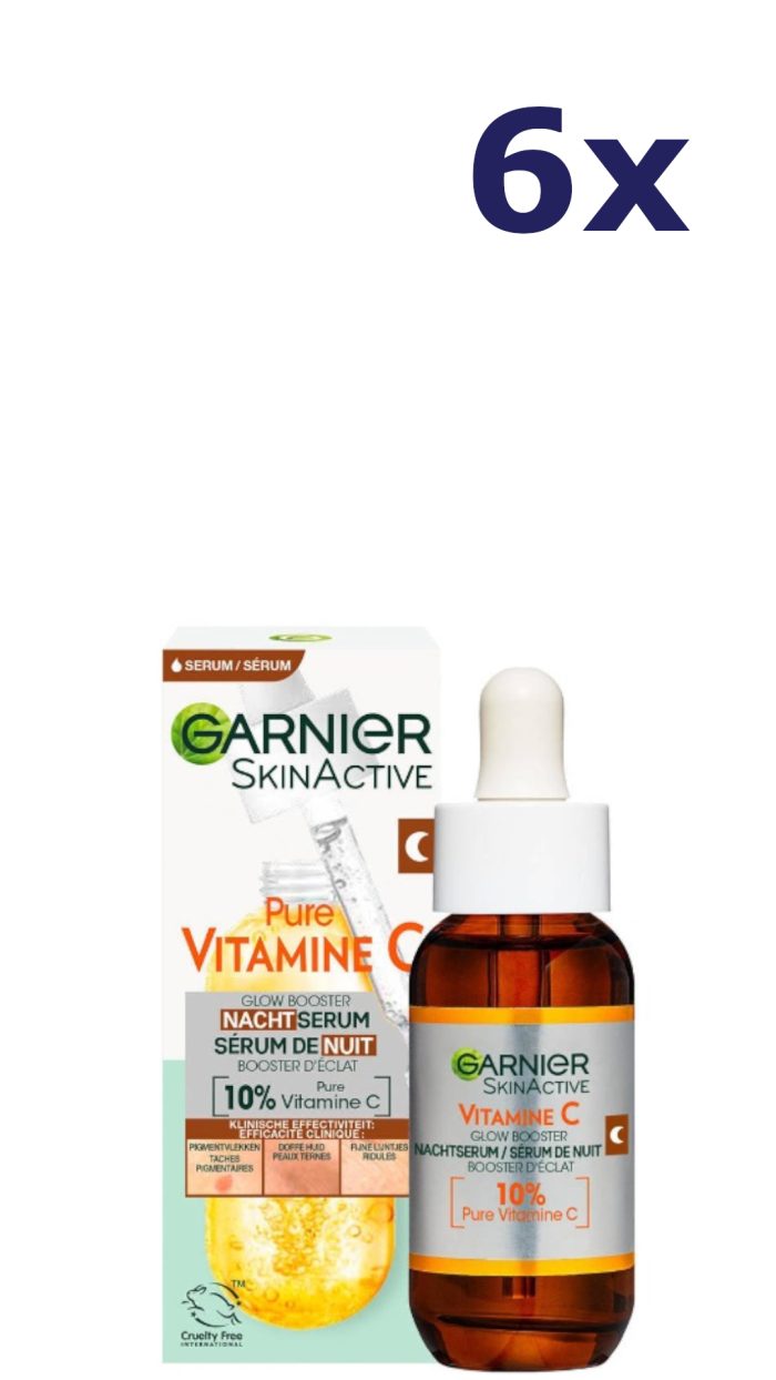 6x Garnier SkinActive Vitamine C Serum Nacht 10% 30ml