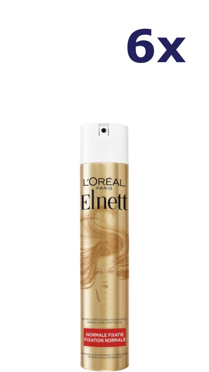 6x L’Oreal Elnett Haarspray – Satin Normale Fixatie 300 ml