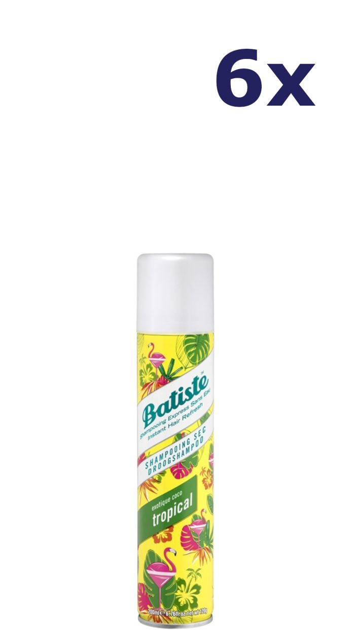 6x Batiste Droogshampoo 200 ml Tropical