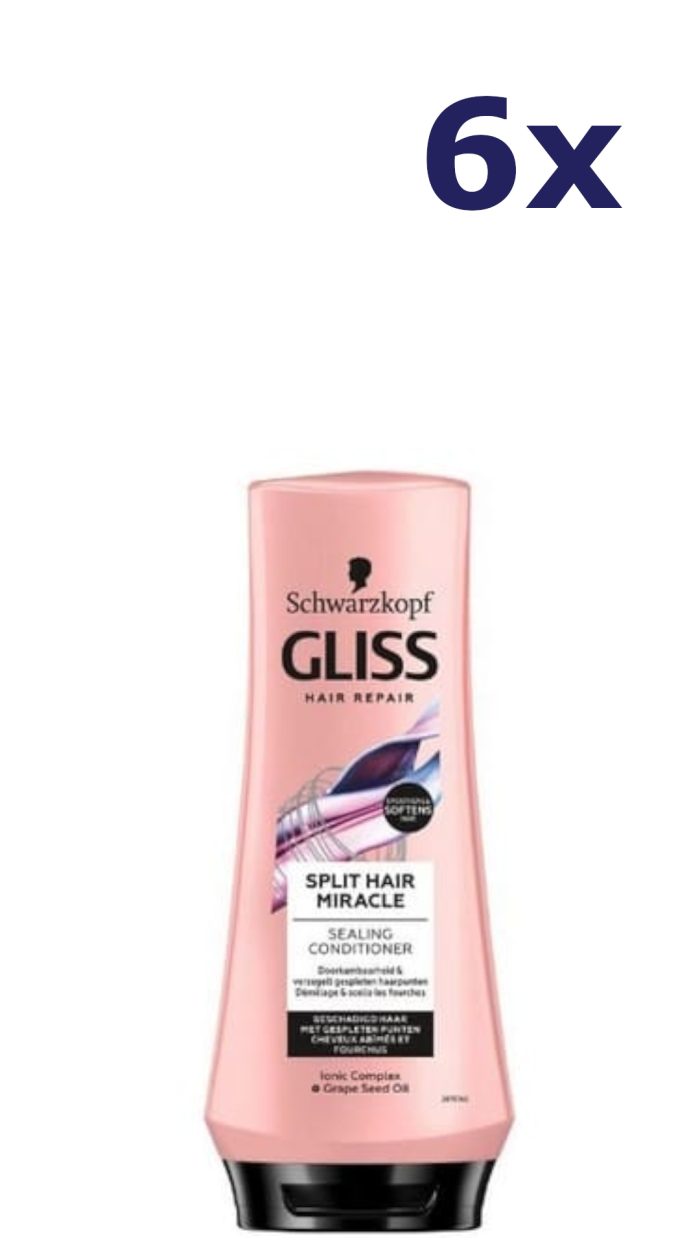 6x Gliss-Kur Conditioner Split Hair Miracle 200 ml