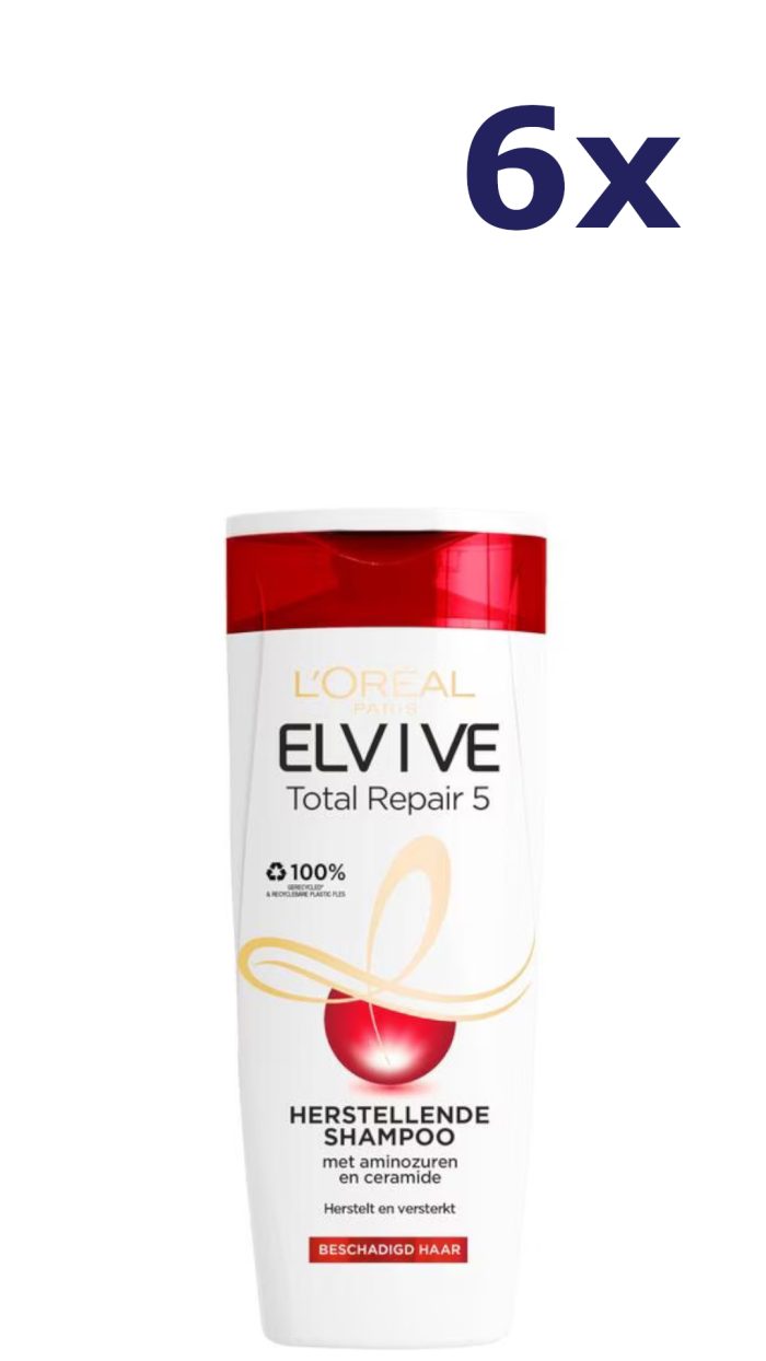 6x Elvive Shampoo Total Repair 5 250ml