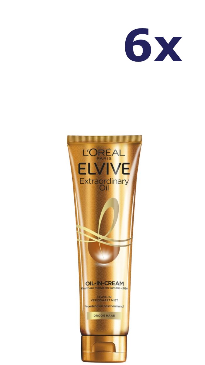 6x L'Oréal Paris Elvive Extraordinary Oil - Oil-in-Cream 150 ml