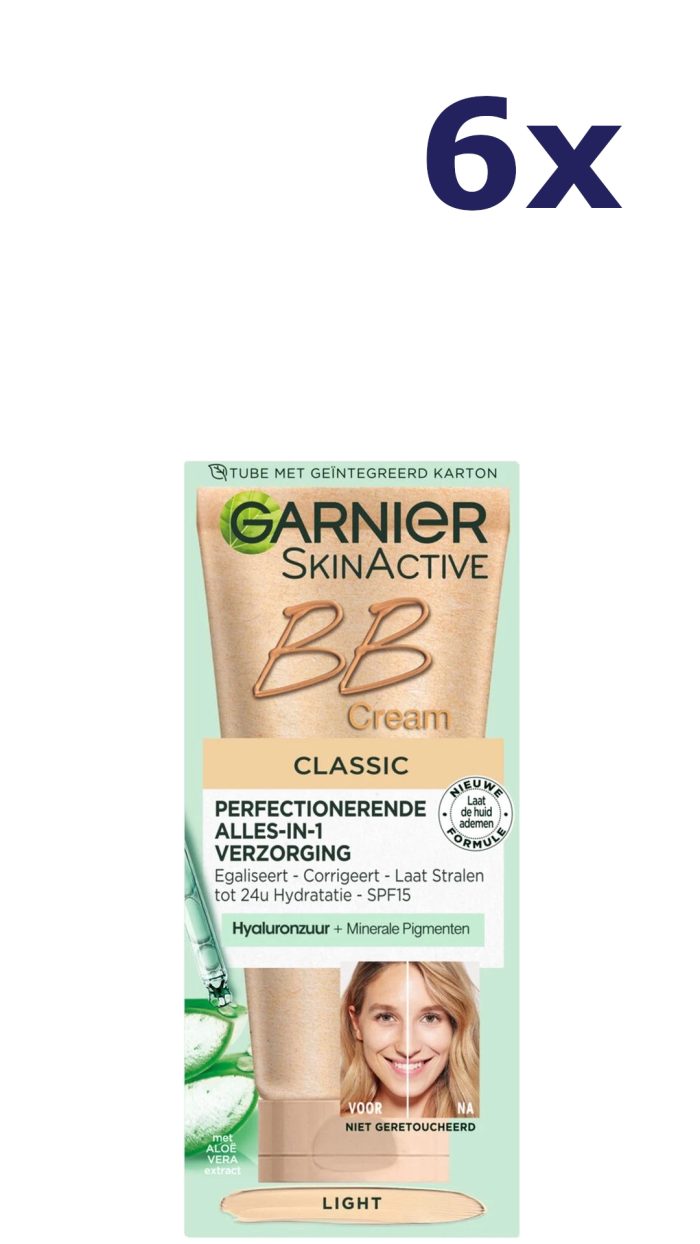 6x Garnier SkinActive BB 50ml Light Classic Dagcrème