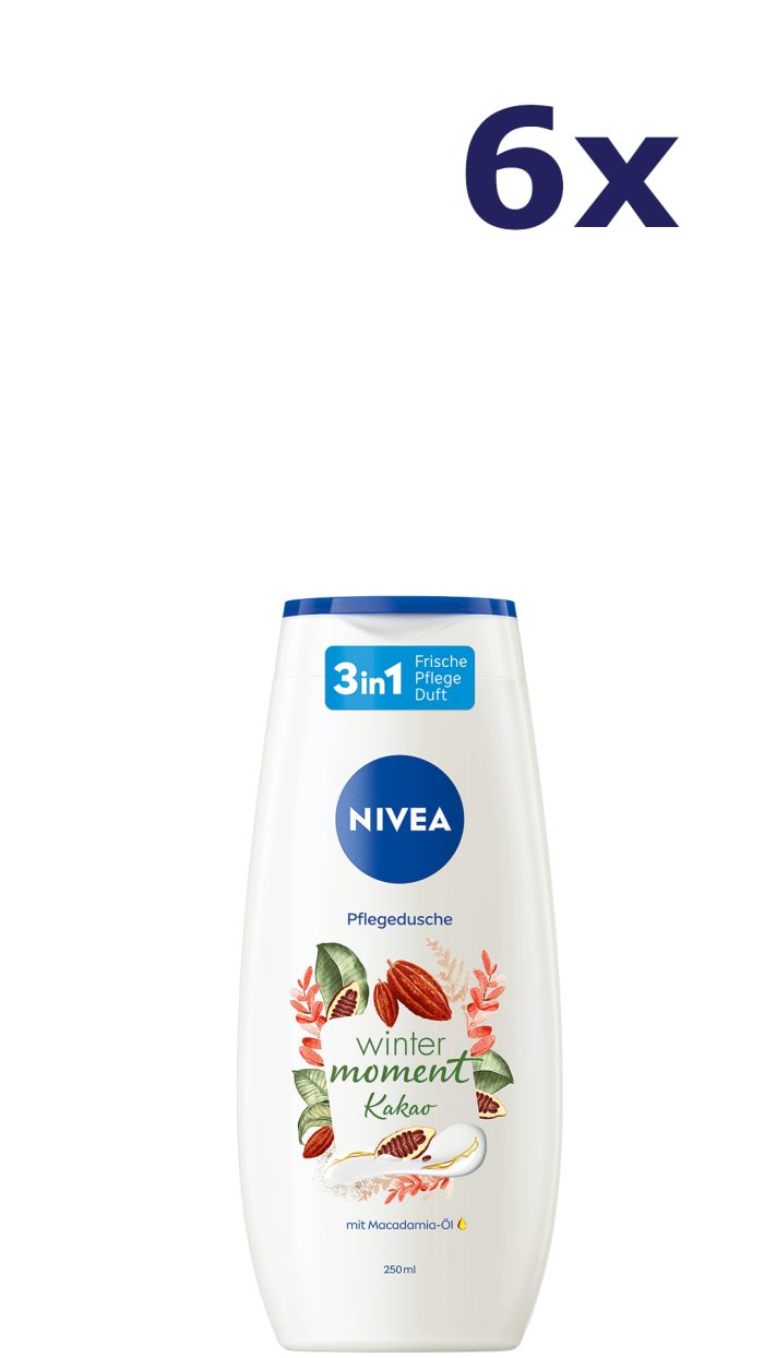 6x Nivea Douchegel - Winter Moment Cacao 250 ml