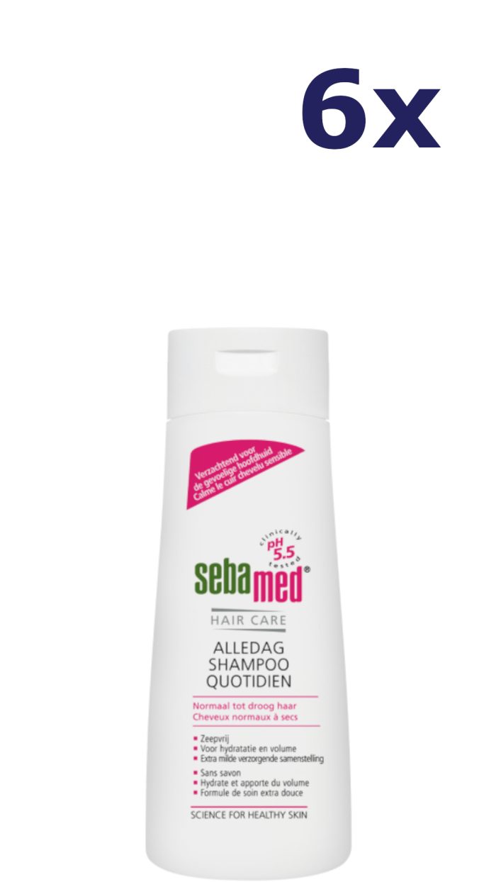 6x Sebamed Iedere dag shampoo 200ml