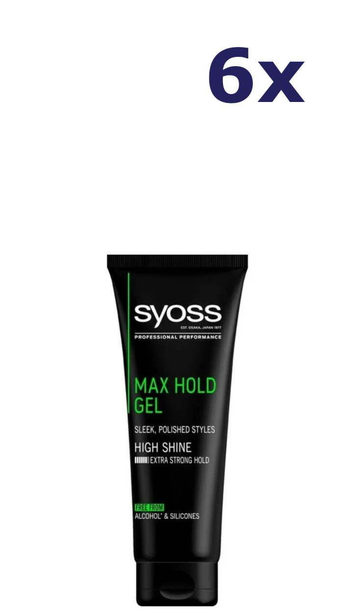 6x Syoss Gel max hold 250ml