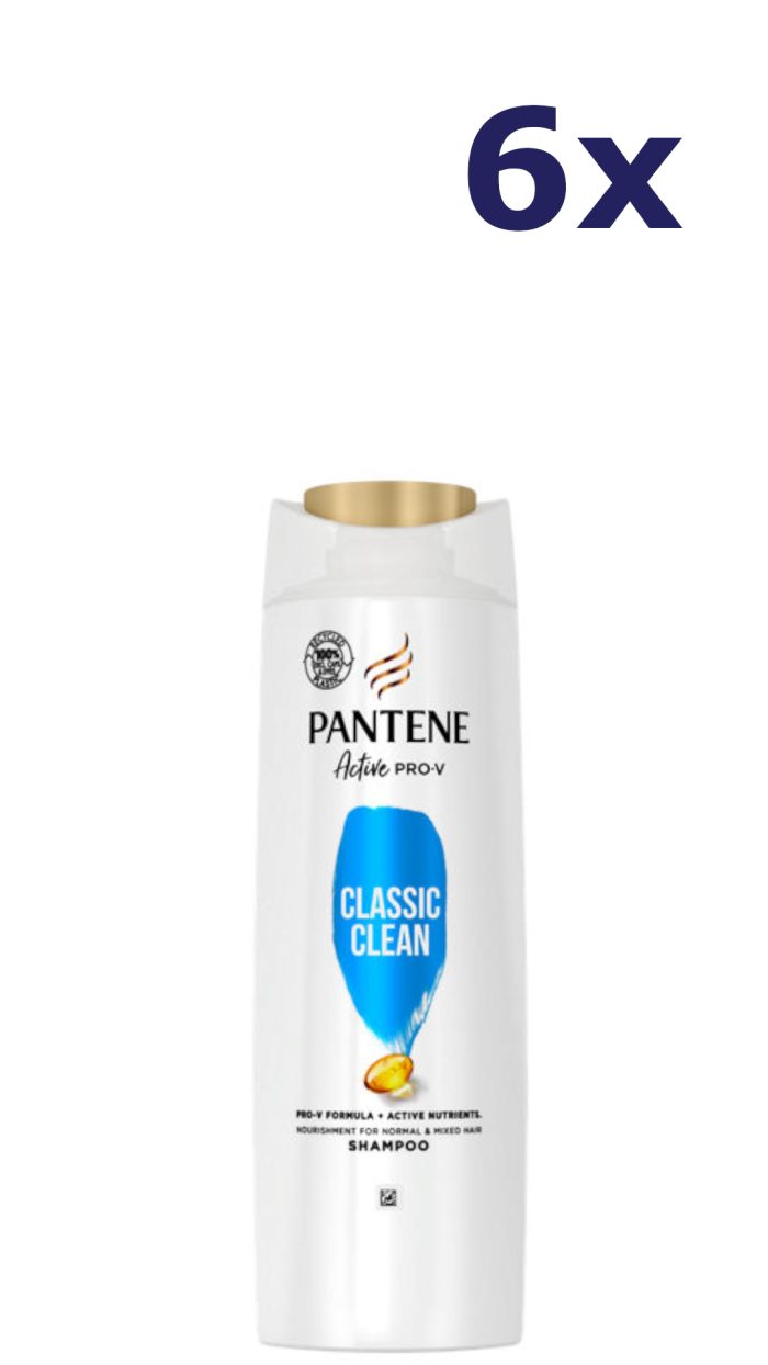 6x Pantene Shampoo Classic Clean 400 ml