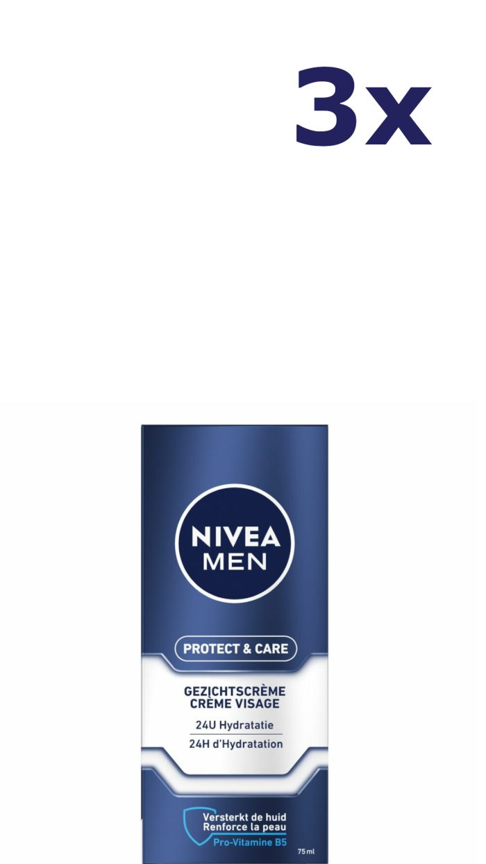 3x Nivea men protect gezichtscreme 75ML