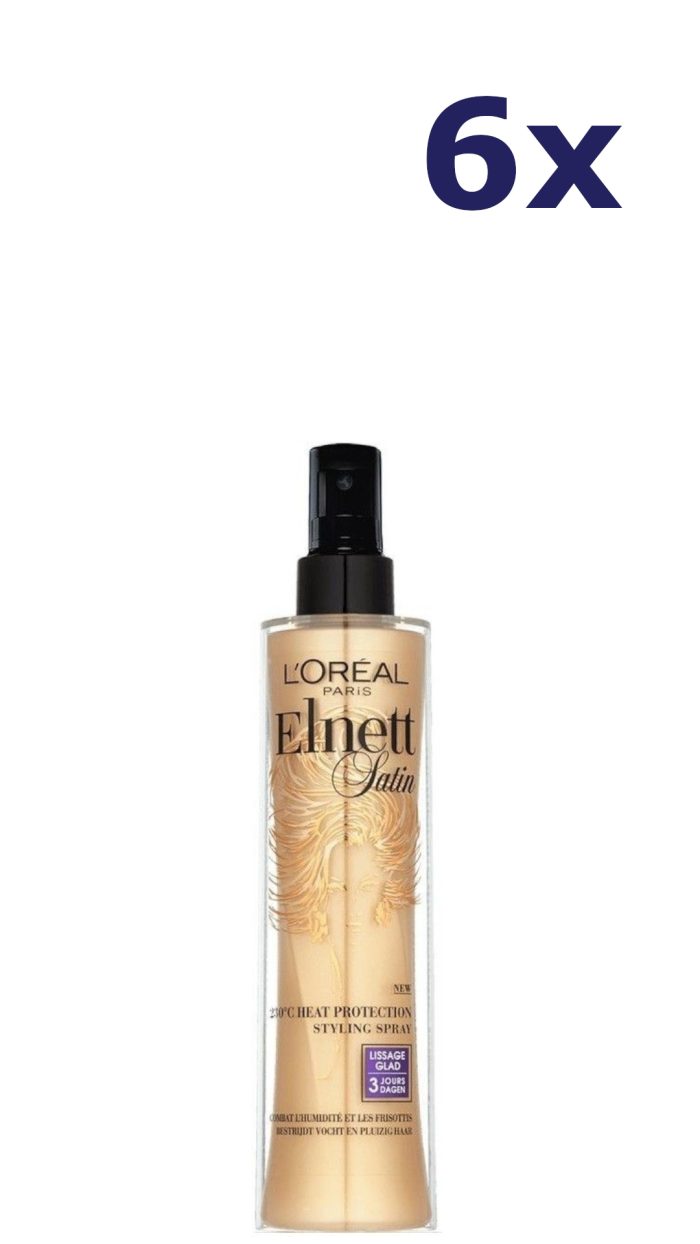 6x L'Oreal Elnett Heat Defense Spray 170ml Sleek