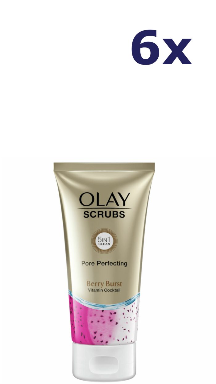 6x Olay Cleanse Scrub Berry Burst 150 ml