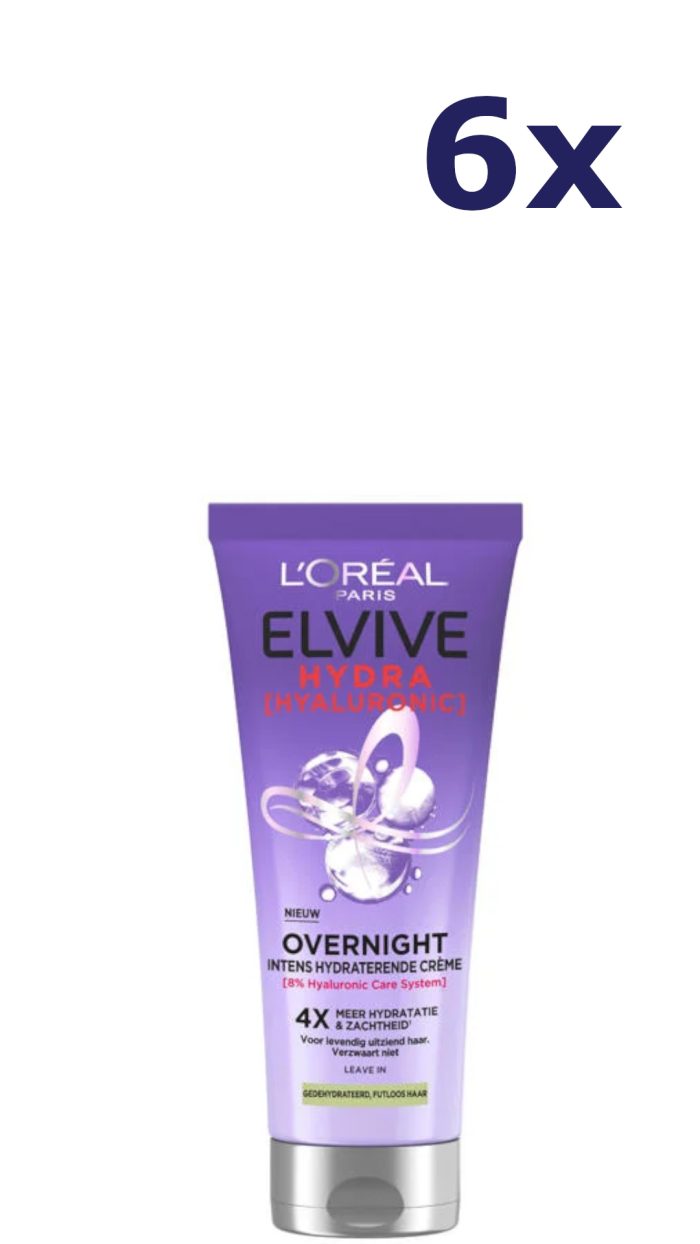 6x L'Oreal Elvive Leave In Creme 200 ml Night Cream