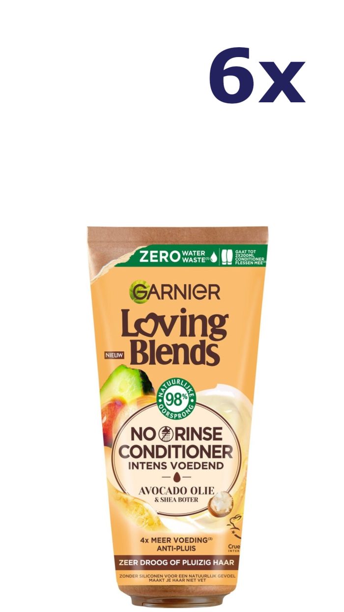 6x Garnier Loving Blends Leave In Conditioner 200ml Avocado