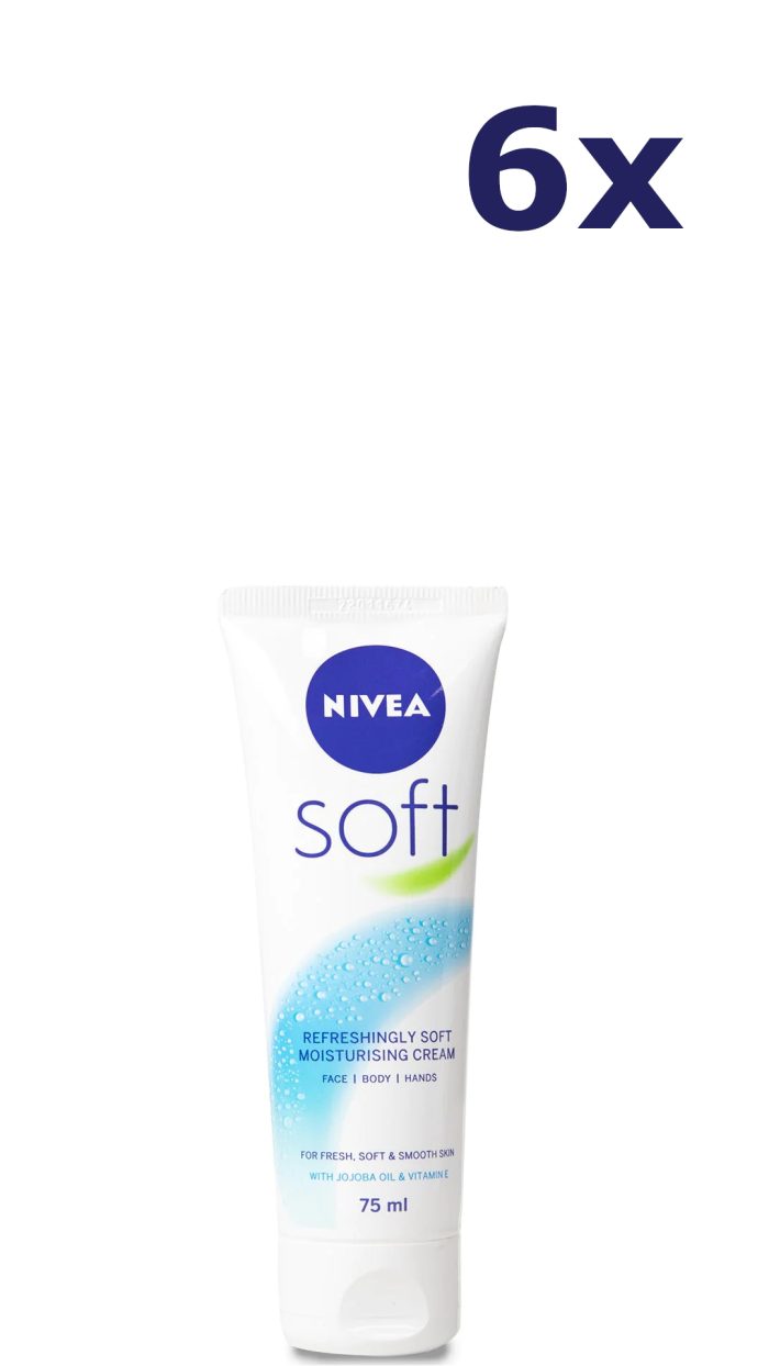 6x Nivea Creme - Soft Tube 75 ml