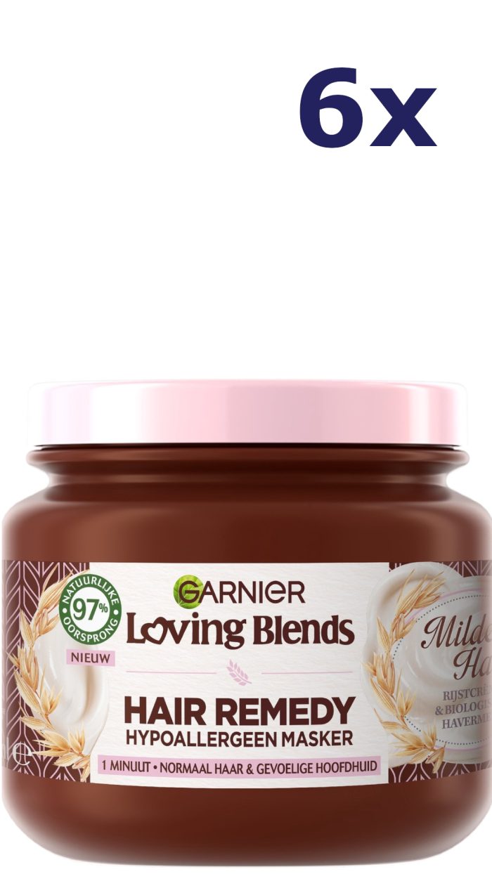 6x Garnier Loving Blends Masker 340ml Milde Haver