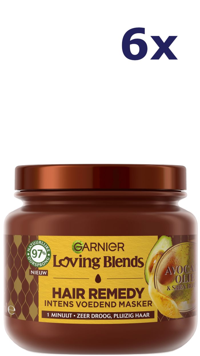 6x Garnier Loving Blends Masker 340ml Avocado Olie