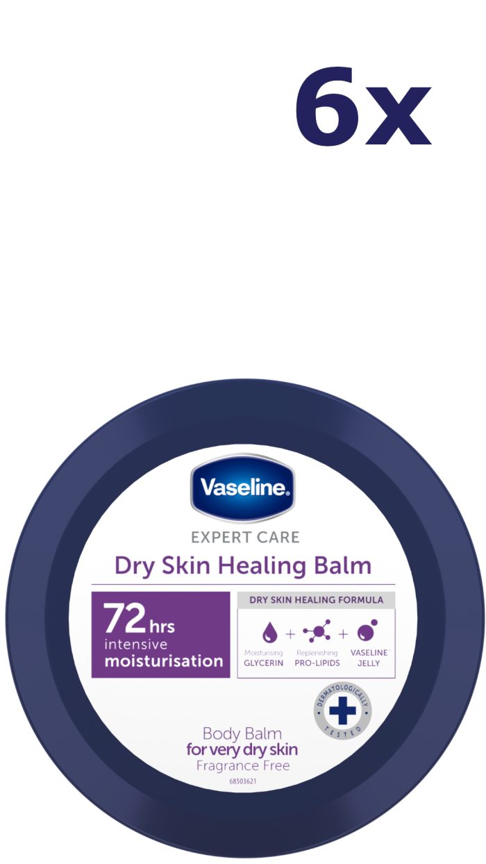 6x Vaseline Body balm expert care - 250ml healing dry skin