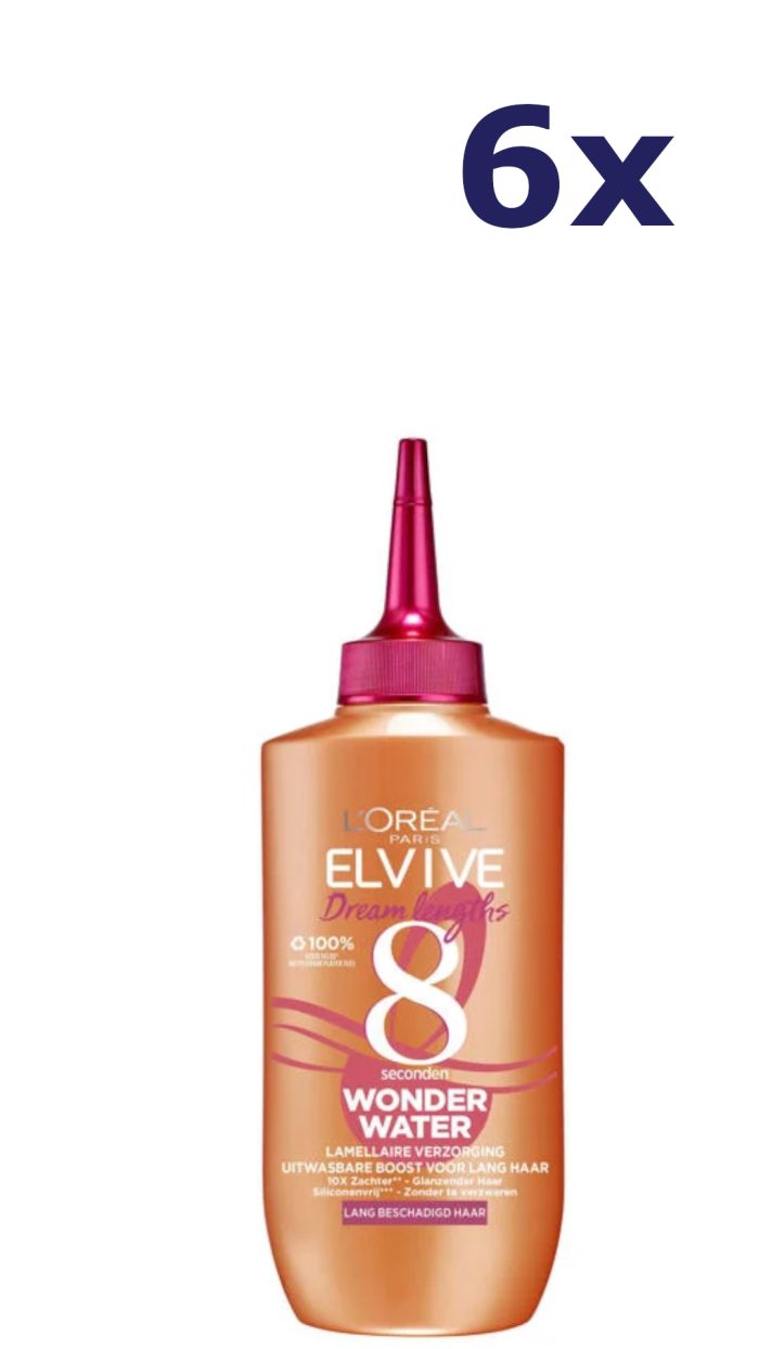 6x L'Oreal Elvive Wonder Water 200ml Dream Lengths