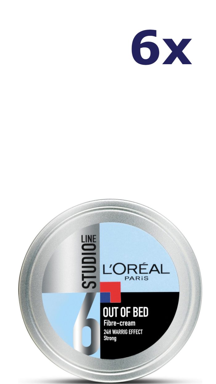 6x L'Oreal Studio Line - Haargel Out of Bed Fiber 150ml