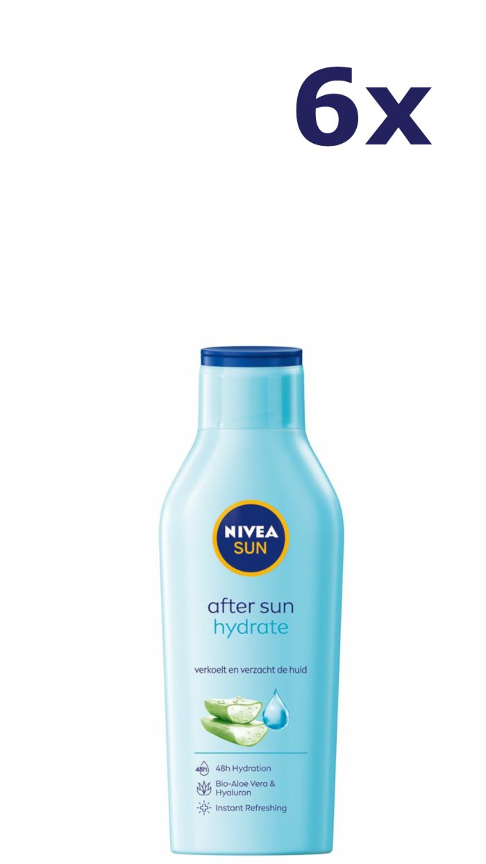 6x Nivea Sun aftersun hydrate kalmerende lotion 400ml