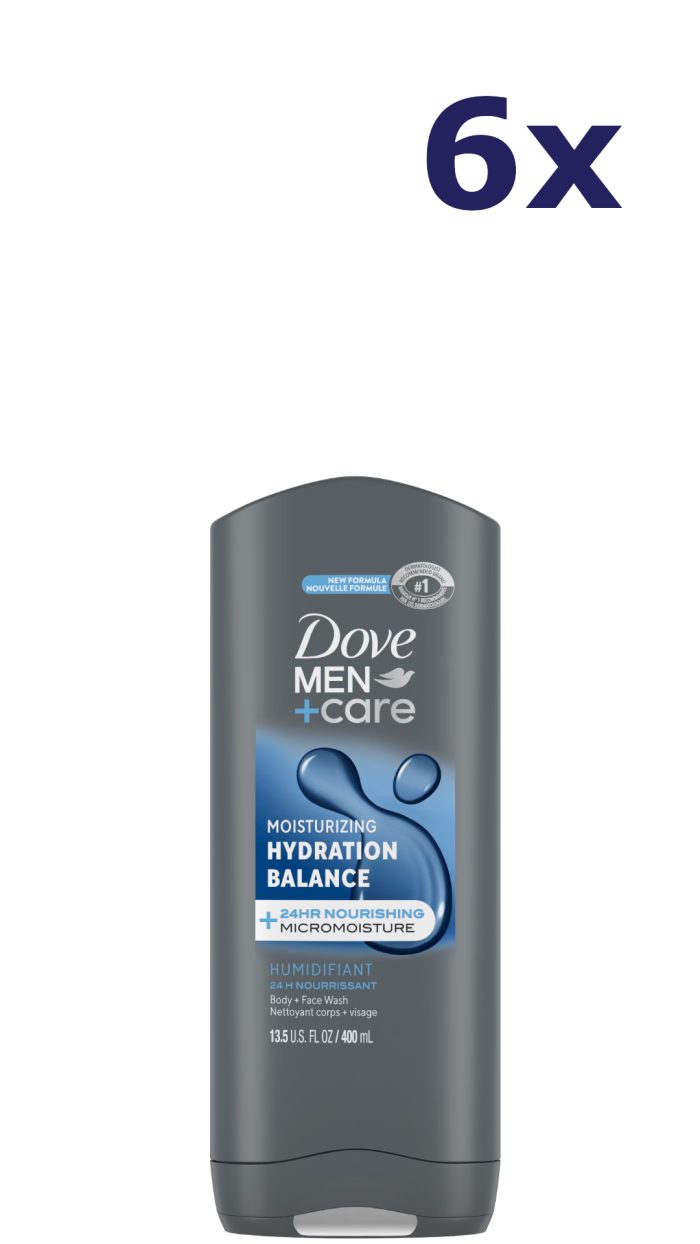 6x Dove men+care douchegel clean comfort 400 ml